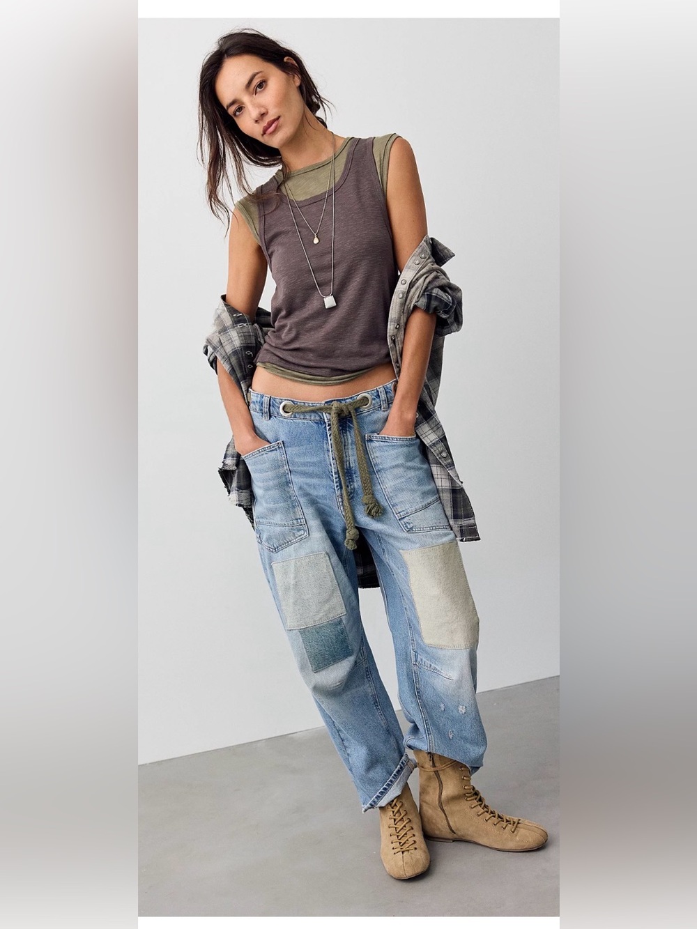 We The Free Moxie Pull-On Barrel Jeans, size 25
